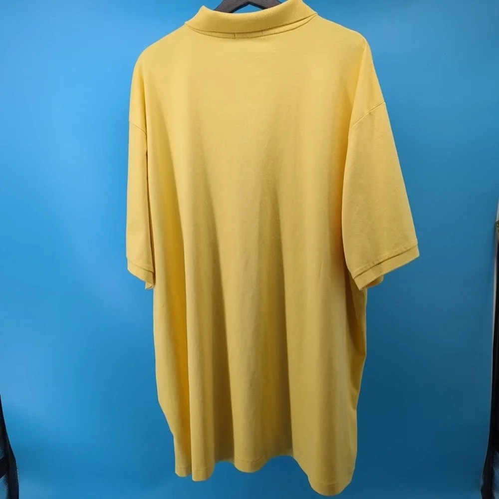 Polo Ralph Lauren Mens 3XLT Yellow Short Sleeve Cotton Flesh Polo Shirt 3XL Tall